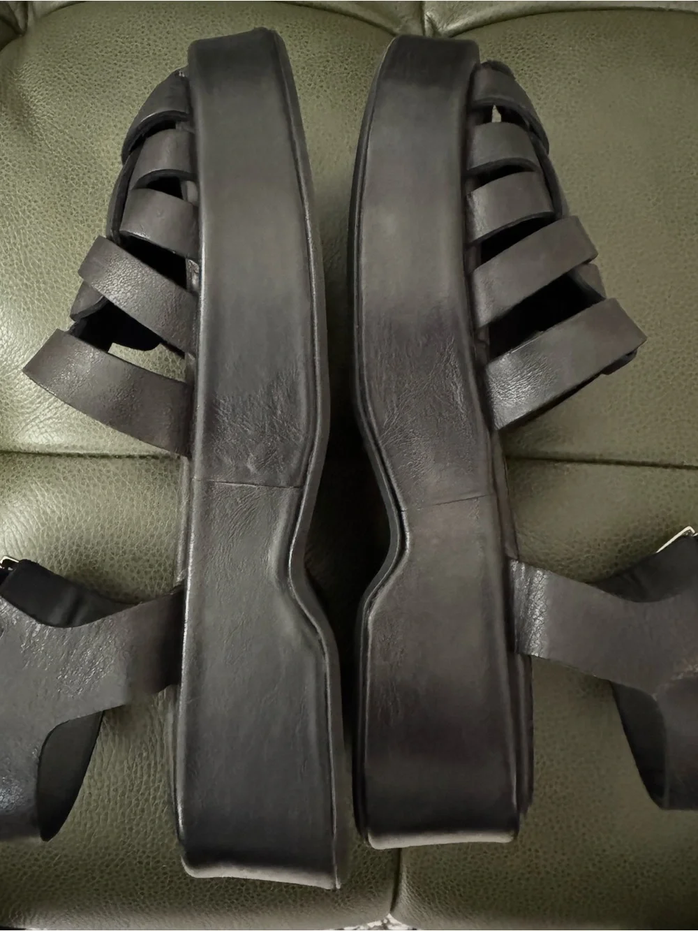 Either/Or Platform Fisherman sandals 37/black
